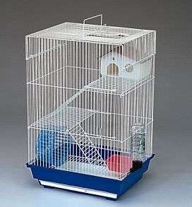 Hamster triple story cage with accessories