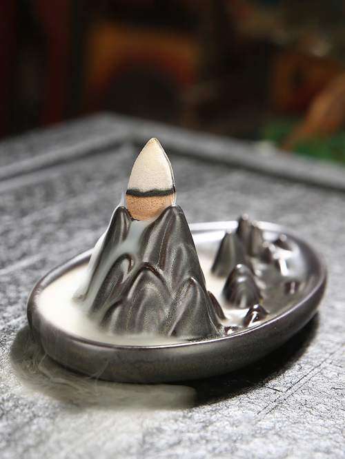 Mountain Shaped Incense Burner + Backflow Incense Cones
