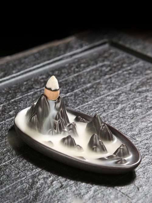 Mountain Shaped Incense Burner + Backflow Incense Cones
