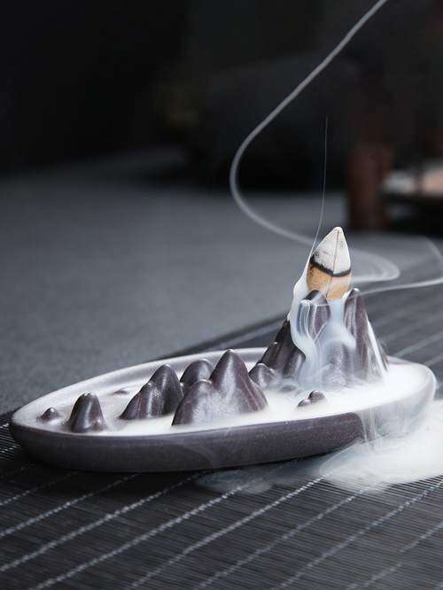 Mountain Shaped Incense Burner + Backflow Incense Cones