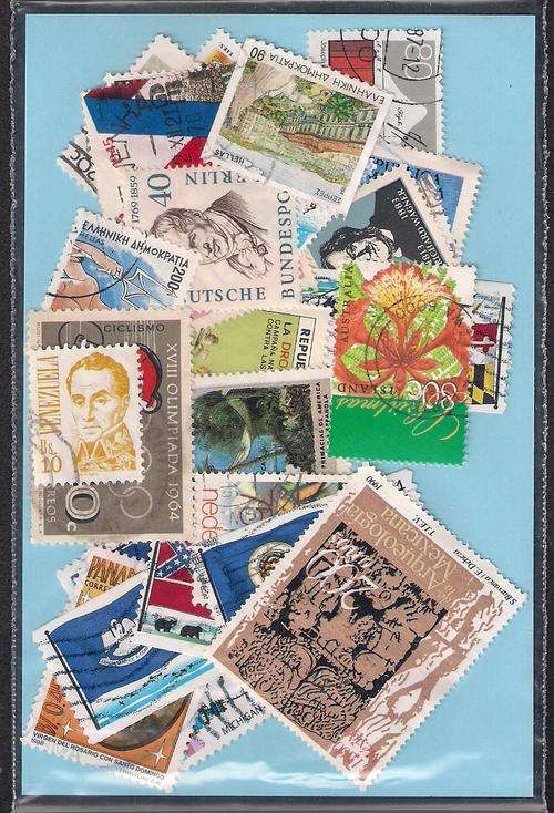 WORLDWIDE BEGINNERS PACK. 35 ASSORTED STAMPS, NO DUPLICATES