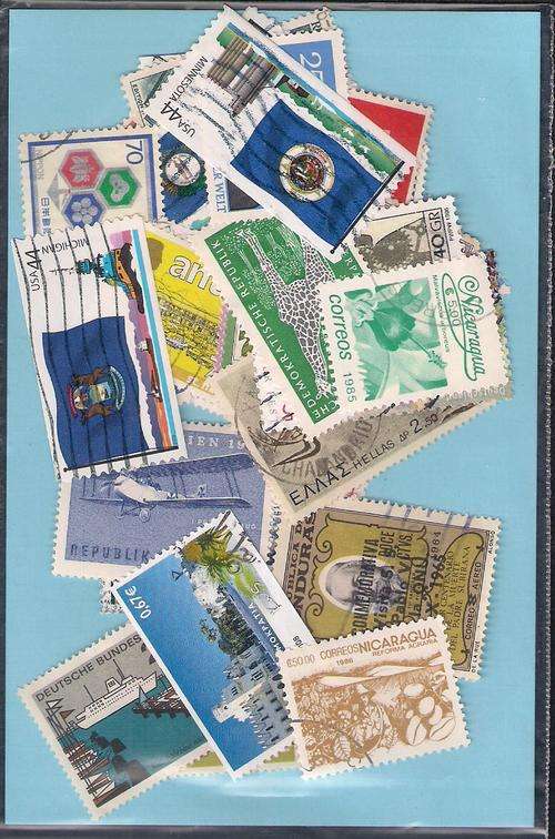 WORLDWIDE BEGINNERS PACK. 35 ASSORTED STAMPS, NO DUPLICATES