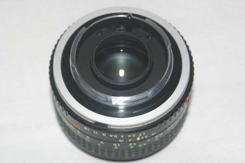 MINOLTA  MC  ROKKOR - PF  1:1.7  f= 50mm  FILM CAMERA LENSE.