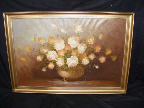 "ROBERT COX". LARGE OIL ON CANVAS. SEE BELOW FOR DETAILS.