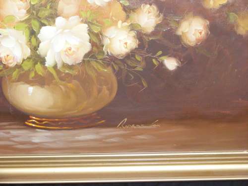 "ROBERT COX". LARGE OIL ON CANVAS. SEE BELOW FOR DETAILS.