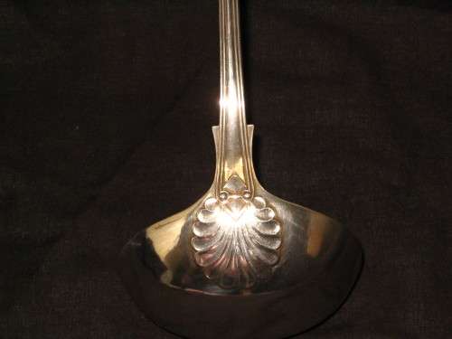 LARGE SIVER SOUP LADLE (SEE BELOW)