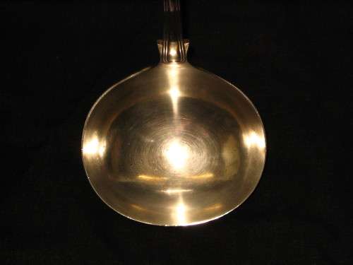 LARGE SIVER SOUP LADLE (SEE BELOW)