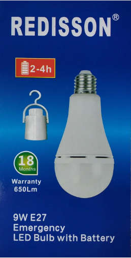Redisson 9w Emergency LED Bulb E27 (10 Pack)