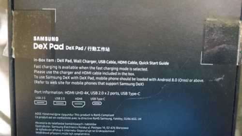 Samsung S9 (cracked screen) and Dex Pad