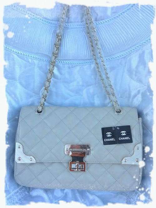 Brand new Genuine Chanel Beige Lambskin Leather Shoulder Bag