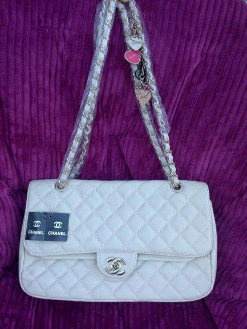 Brand new Chanel Beige Lambskin Leather Shoulder Bag