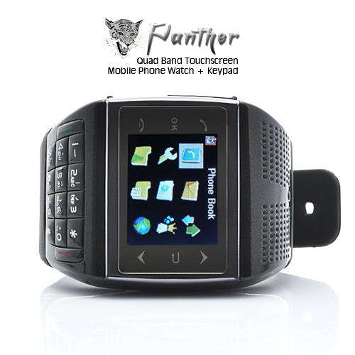 Panther - Quad Band Touchscreen Mobile Phone Watch + Keypad