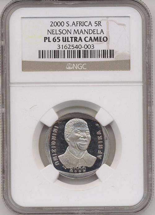 $$$ 2000  Mandela   R5   NGC PL65 Ultra Cameo!  $$$