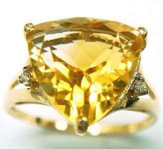 BEAUTIFUL CITRINE 9CT SOLID Y/ GOLD RING