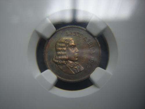 $$$  1965 1 Cent  -  Van Riebeek -  NGC MS62 - RARE ONLY 1180 minted! $$$