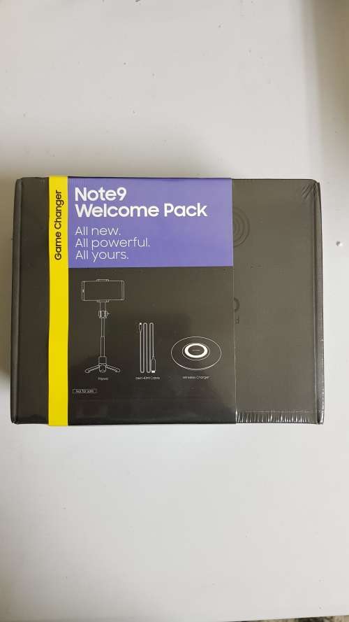 Samsung Note 9 Welcom Pack brand new sealed- Includes Wireless charger-Tripod stand & Dex HDMI Cable