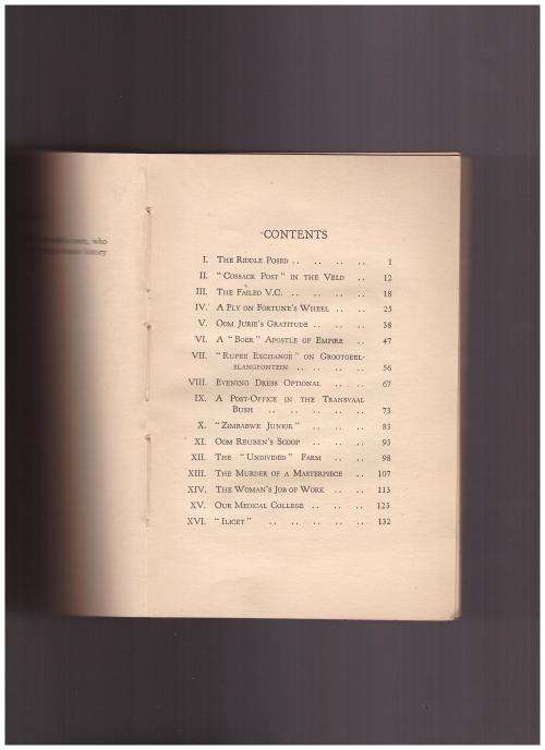 THE RIDDLE OF THE VELD