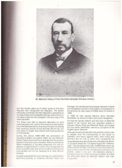 MELMOTH-ZULULAND, 1888-1988