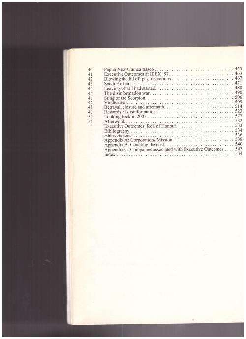 EXECUTIVE OUTCOMES, AGAINST ALL ODDS