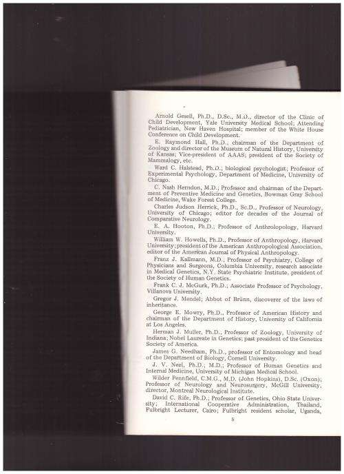 THE BIOLOGY OF THE RACE PROBLEM