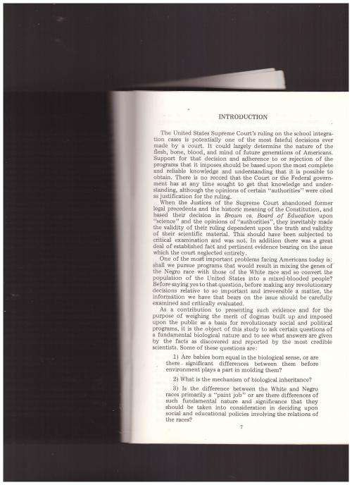 THE BIOLOGY OF THE RACE PROBLEM