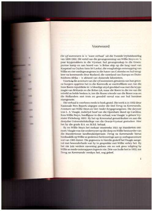 DIE VYF SWEMMERS *GETEKEN* DIE ONTSNAPPING VAN WILLIE STEYN EN VIER MEDEKRYGSGEVANGENES UIT CEYLON