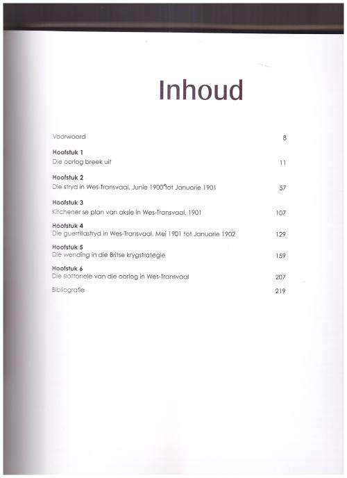 WES-TRANSVAAL, MILITERE BRANDPUNT VAN DIE ANGLO-BOEREOORLOG, 1899-1902, BEPERKTE OPLAAG