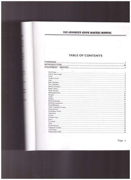 THE ADVANCED KNIFE MAKERS MANUAL