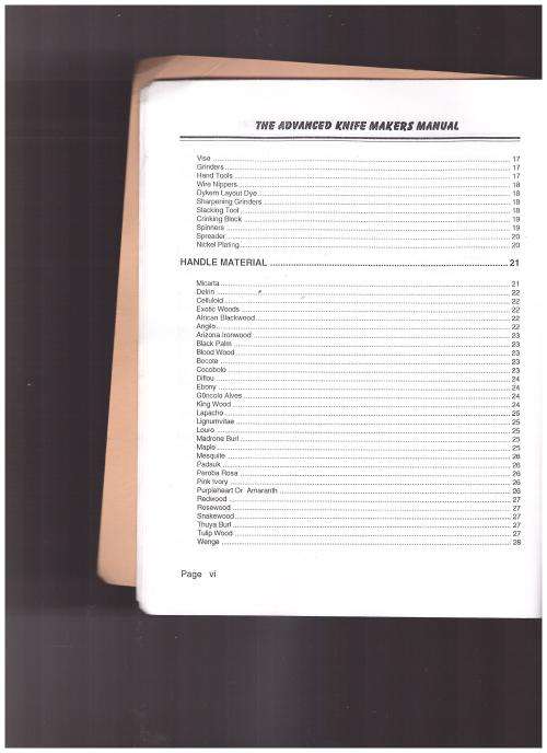 THE ADVANCED KNIFE MAKERS MANUAL