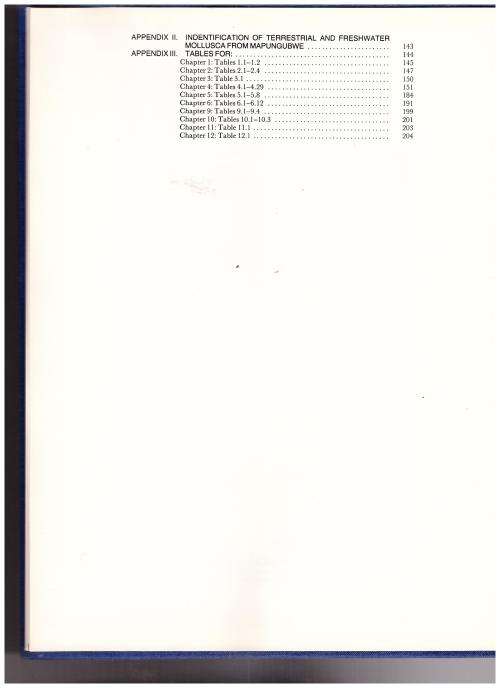 MAPUNGUBWE, AN ARCHAEOZOOLOGICAL INTERPRETATION OF AN IRON AGE COMMUNITY