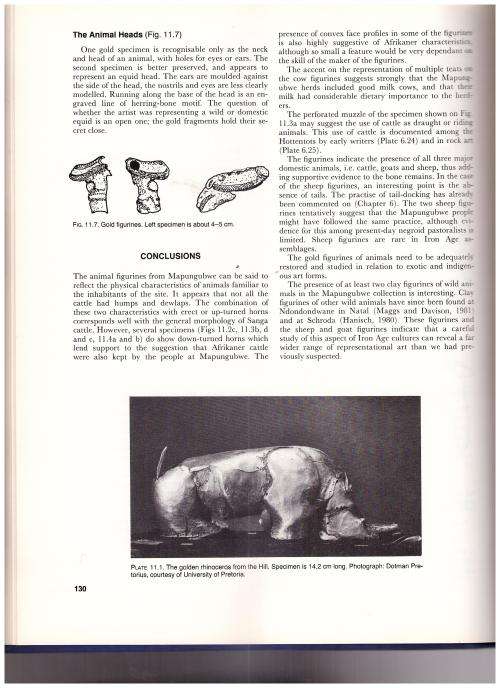 MAPUNGUBWE, AN ARCHAEOZOOLOGICAL INTERPRETATION OF AN IRON AGE COMMUNITY