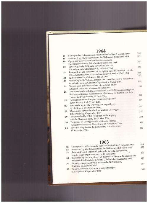 VERWOERD AAN DIE WOORD 2, DIE LAASTE VIER JAAR, TOESPRAKE 1963-1966