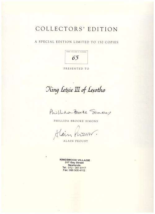 GROOTE SCHUUR, GREAT GRANARY TO STATELY HOME, COLLECTOR'S EDITION, LIMITED TO 150 COPIES, 1/3 LEATHE