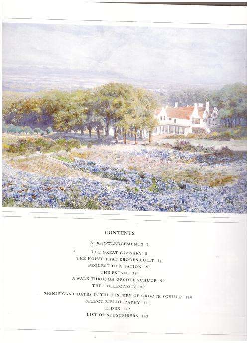 GROOTE SCHUUR, GREAT GRANARY TO STATELY HOME, COLLECTOR'S EDITION, LIMITED TO 150 COPIES, 1/3 LEATHE