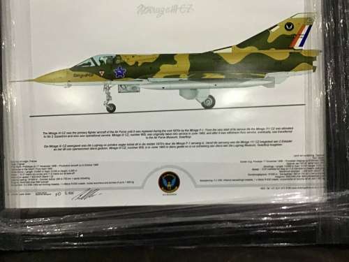 MIRAGE F1 DRAWING, LIMITED TO 500, FRAMED, THIS IS NO. 90