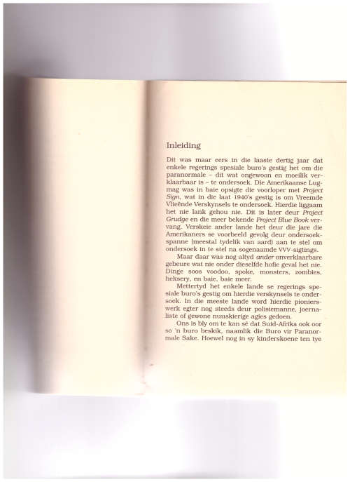 GEHEIME DOSSIERE, VREEMDE VERSKYNSELS, STORIES OOR DIE PARANORMALE IN AFRIKA