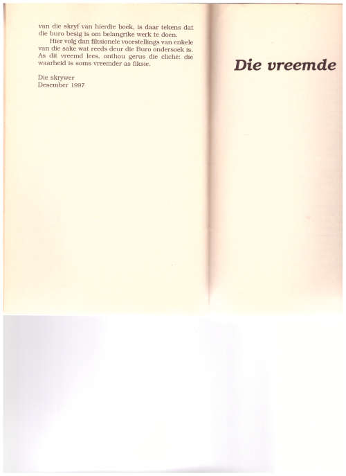 GEHEIME DOSSIERE, VREEMDE VERSKYNSELS, STORIES OOR DIE PARANORMALE IN AFRIKA