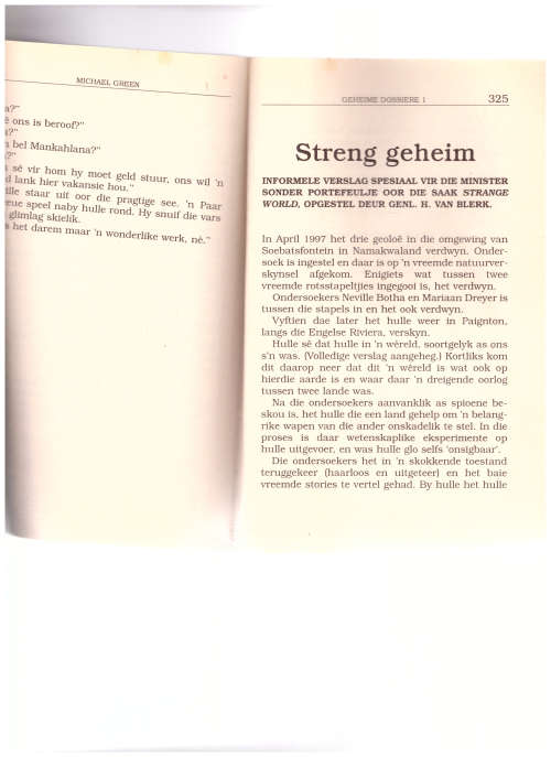 GEHEIME DOSSIERE, VREEMDE VERSKYNSELS, STORIES OOR DIE PARANORMALE IN AFRIKA