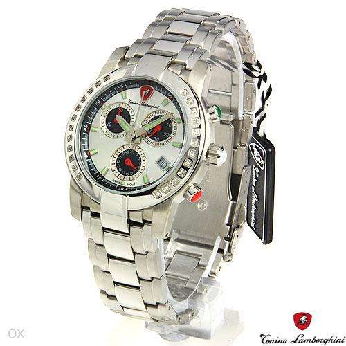 Crazy R1 Auction TONINO LAMBORGHINI Brand New Chronograph Swiss Movement Watch With Genuine Diamonds
