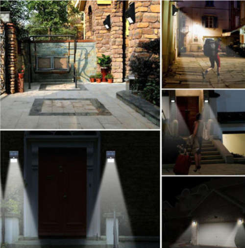 20 LED Solar Power PIR Motion Sensor Wall Light Outdoor Garden Waterproof Lamp