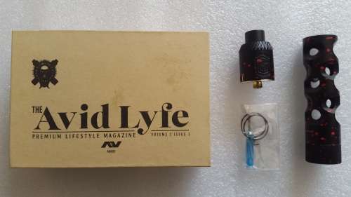 Avid Lyfe Mech Mod Vape - Black w Red Dots/Splatter
