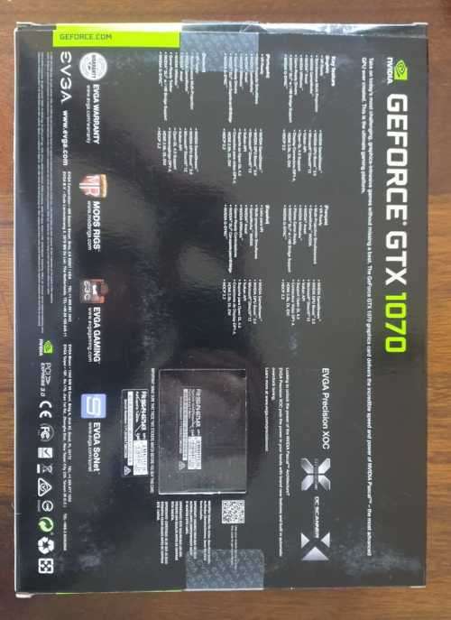 EVGA SuperClocked 2 GeForce GTX1070 8GB GDDR5