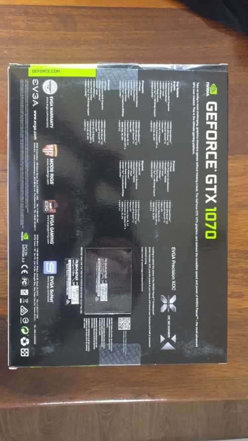 EVGA SuperClocked 2 GeForce GTX1070 8GB GDDR5