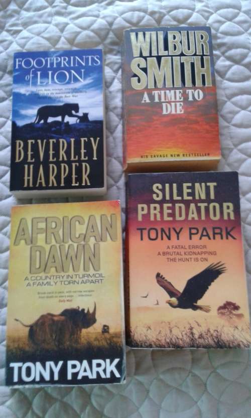 4 Books, Tony Park, Wilbur Smith and Beverly Harper