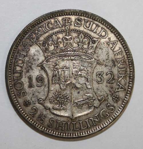 1932: Union of SA. Two and a Half Shilling, VF,EF ? Good Condition for this scarce year: Circulated