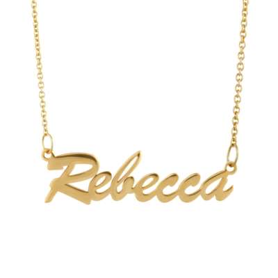 Personalized nameplate necklaces in 9ct GOLD