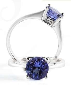 ** 9ct white gold tanzanite RING -1.31ct **