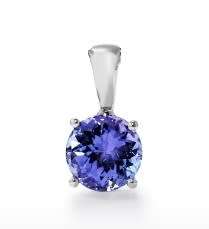 ** 9ct white gold tanzanite pendant-0.50ct **