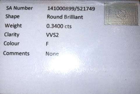 ** EGL 0.340cts DIAMOND**