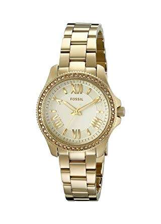 FOSSIL AM4577 Cecile Champagne Dial Gold Steel Ladies Watch